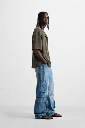 CREASED-EFFECT TEXTURED SHIRT - Image 4