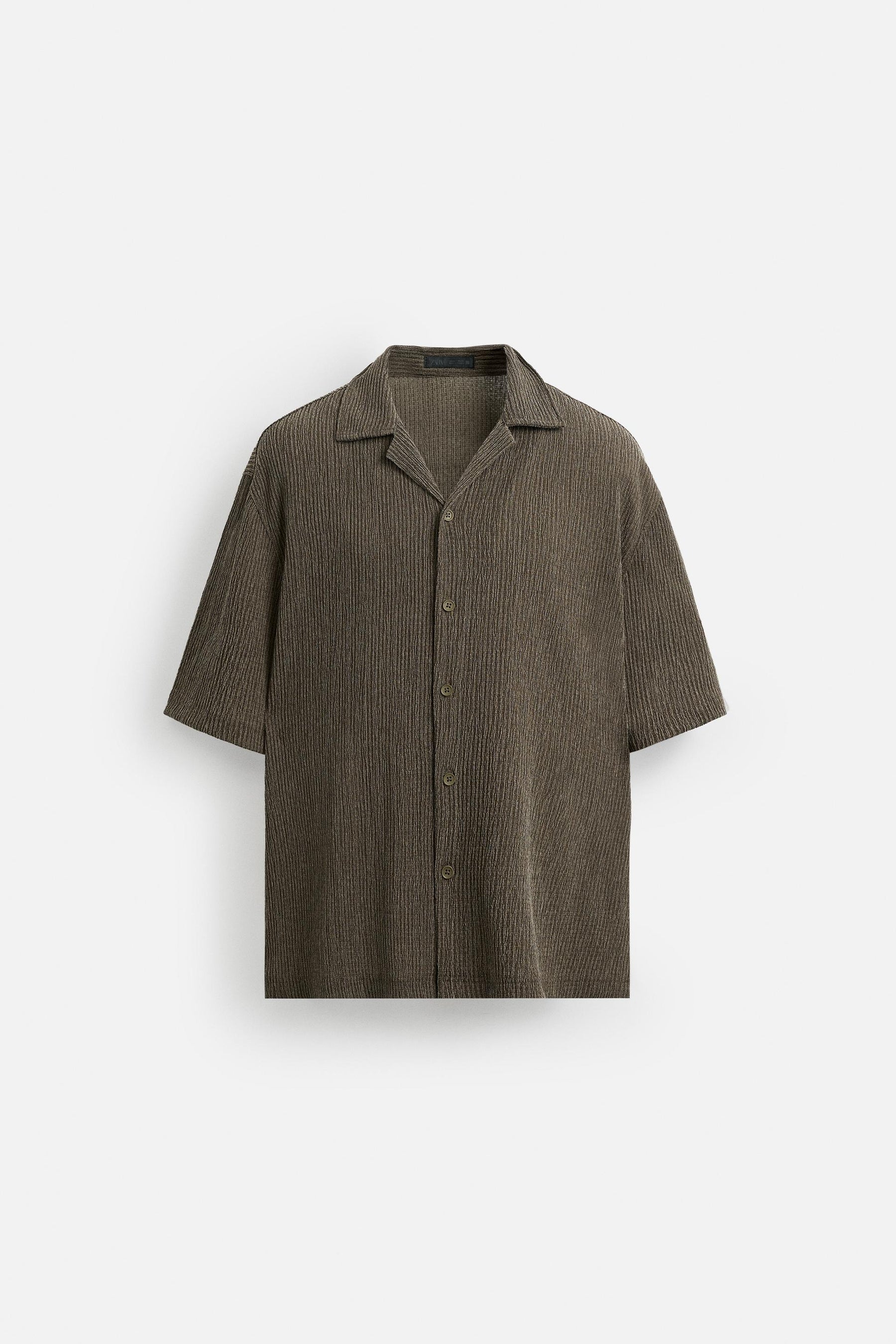 CREASED-EFFECT TEXTURED SHIRT - Image 6