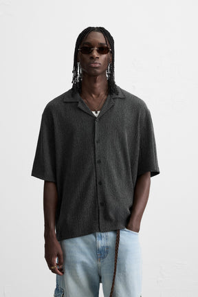 CREASED-EFFECT TEXTURED SHIRT - Image 2