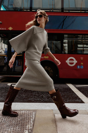 Strickpullover mit Kragen