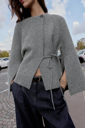 Cardigan mit offenen Ärmeln