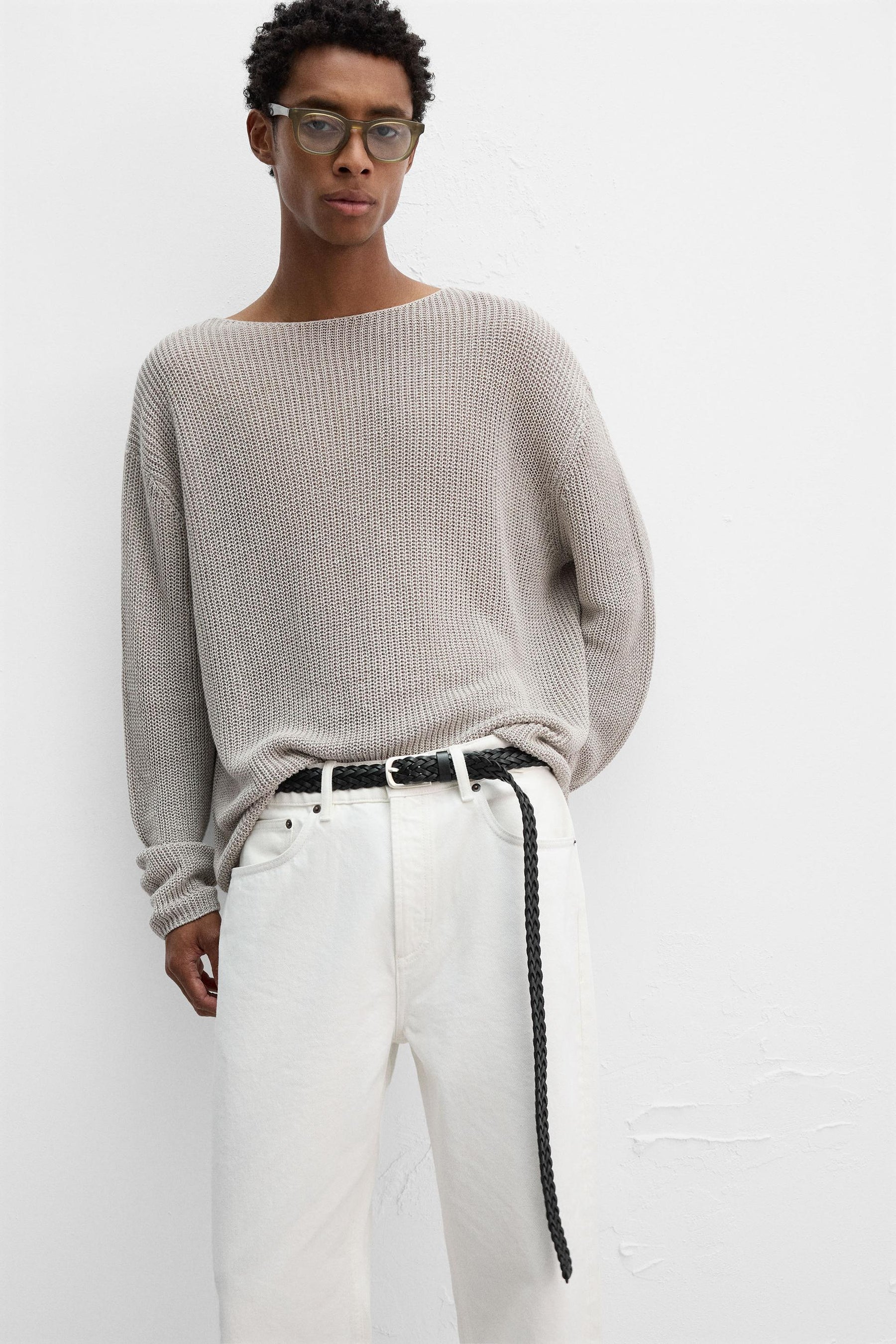 LONG BRAIDED LEATHER BELT - Image 3