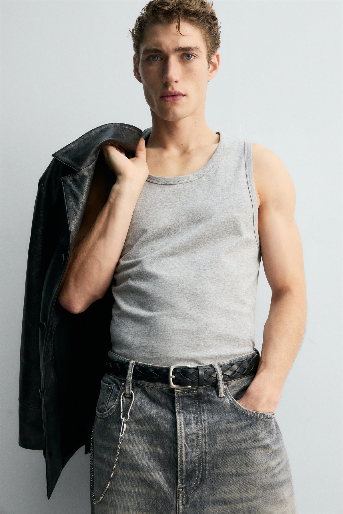 Geflochtener Ledergürtel