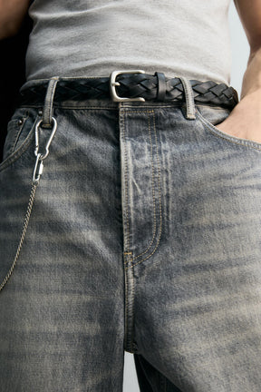 Geflochtener Ledergürtel