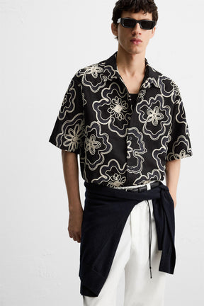 TEXTURED EMBROIDERY SHIRT - Image 6