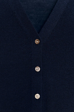 Wollstrickjacke mit kurzen Ärmeln