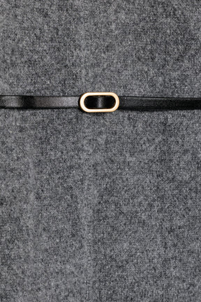 Wollstrickjacke mit Gürtel