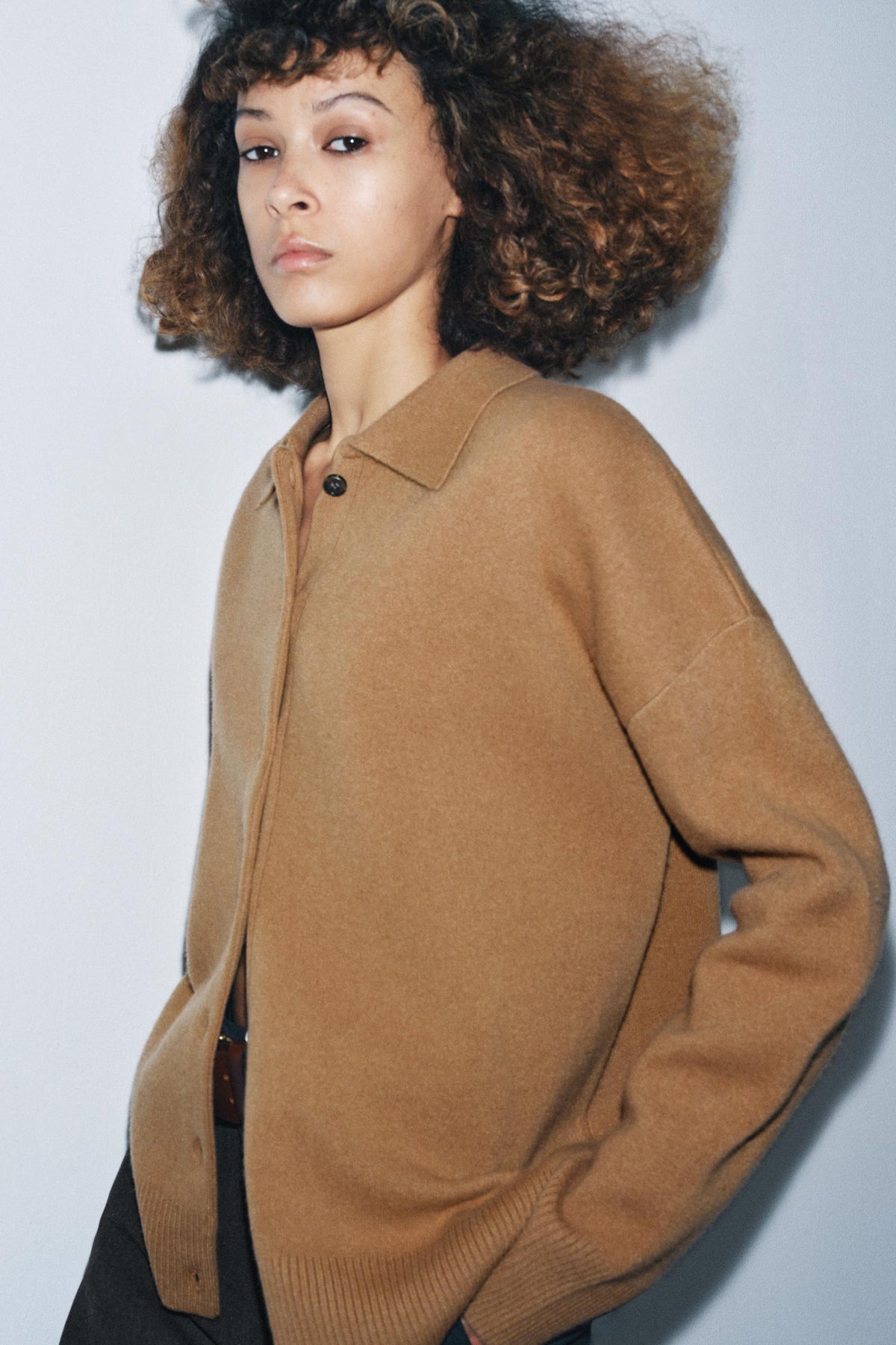 Oversize-Jacke aus Wollmischgewebe