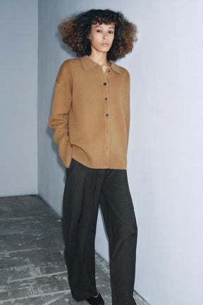 Oversize-Jacke aus Wollmischgewebe