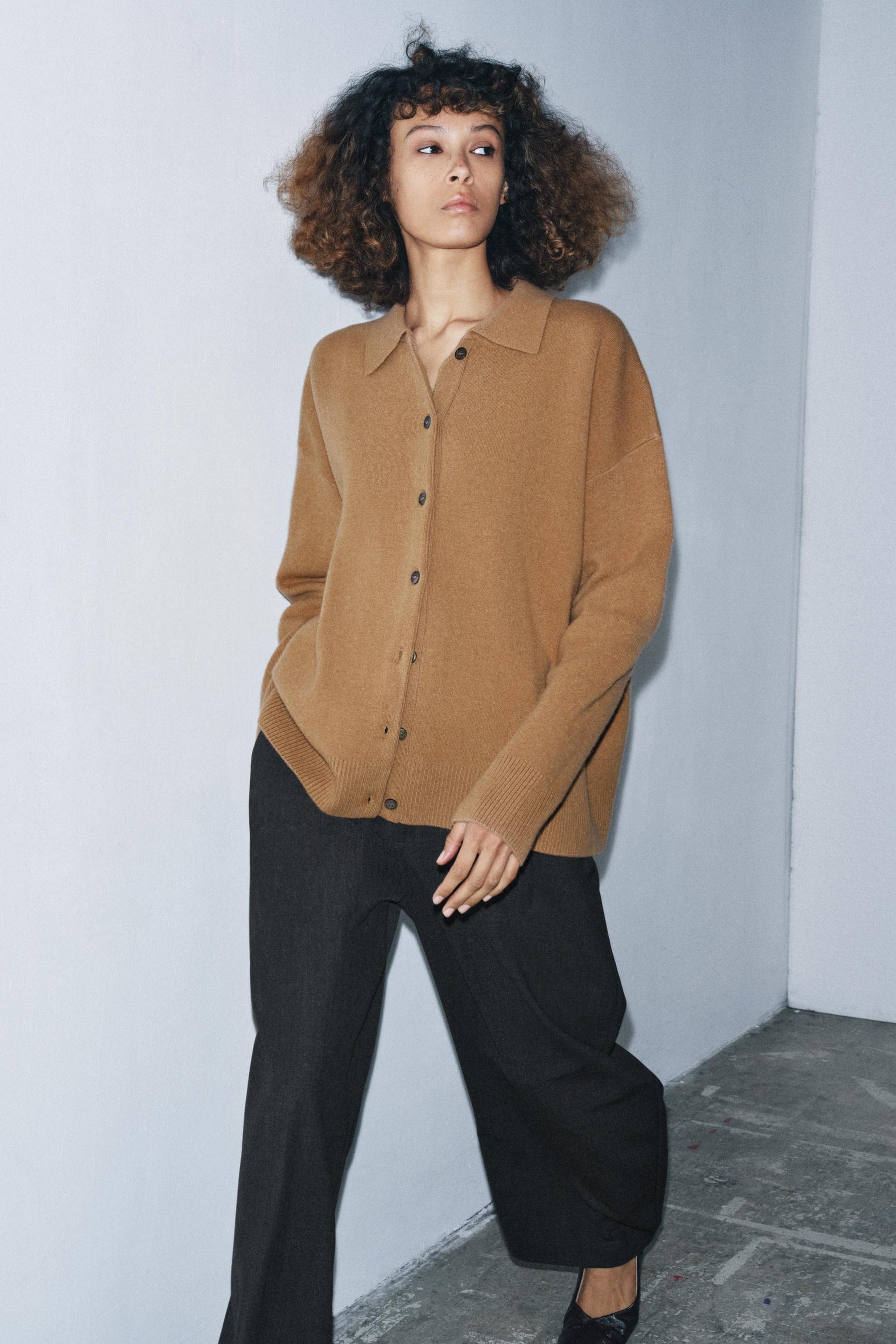 Oversize-Jacke aus Wollmischgewebe