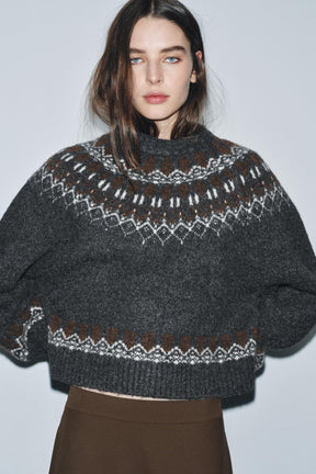 Jacquard-Strickpullover