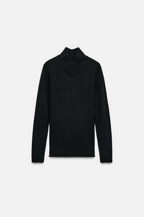 Woll-Crossover-Pullover