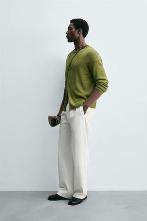 LINEN BLEND CARDIGAN - Image 4