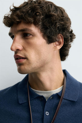 WOOL BLEND KNIT POLO SHIRT - Image 5