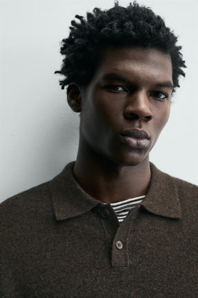 Polo aus Wollmischung