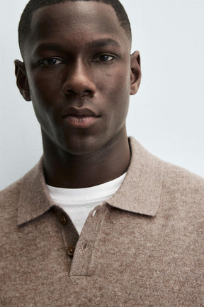 Polo aus Wollmischung