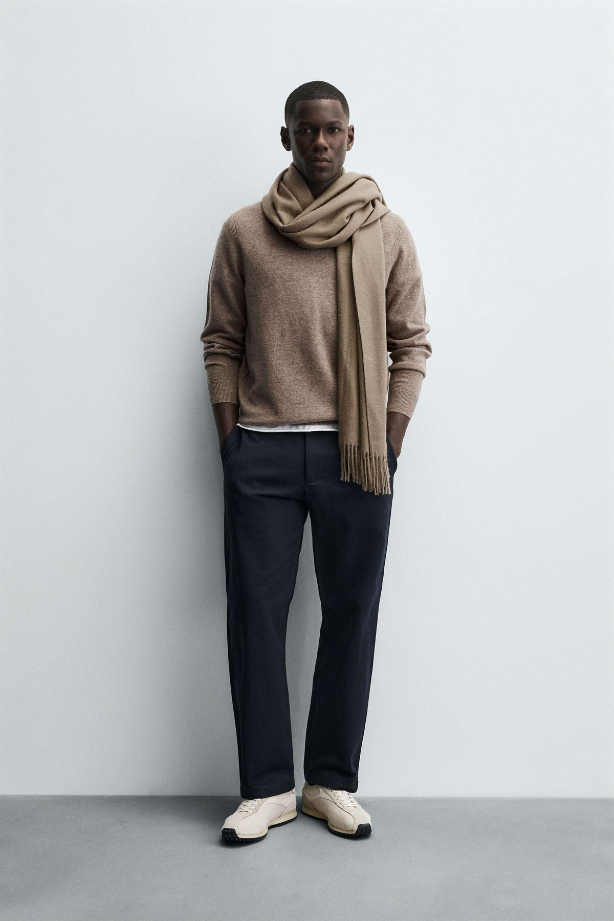 Polo aus Wollmischung