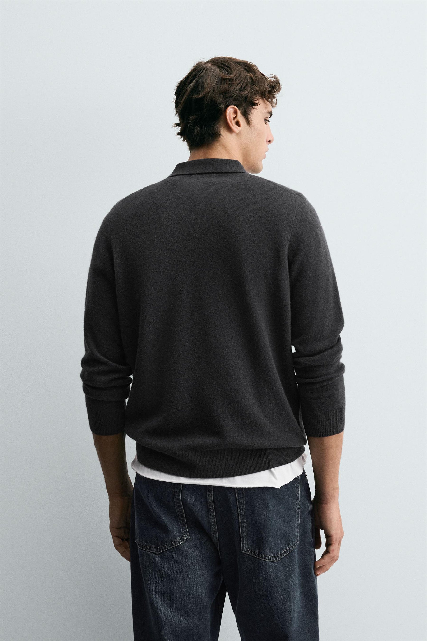 WOOL BLEND KNIT POLO SHIRT - Image 3