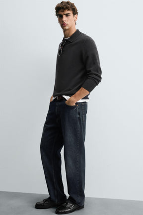 WOOL BLEND KNIT POLO SHIRT - Image 6