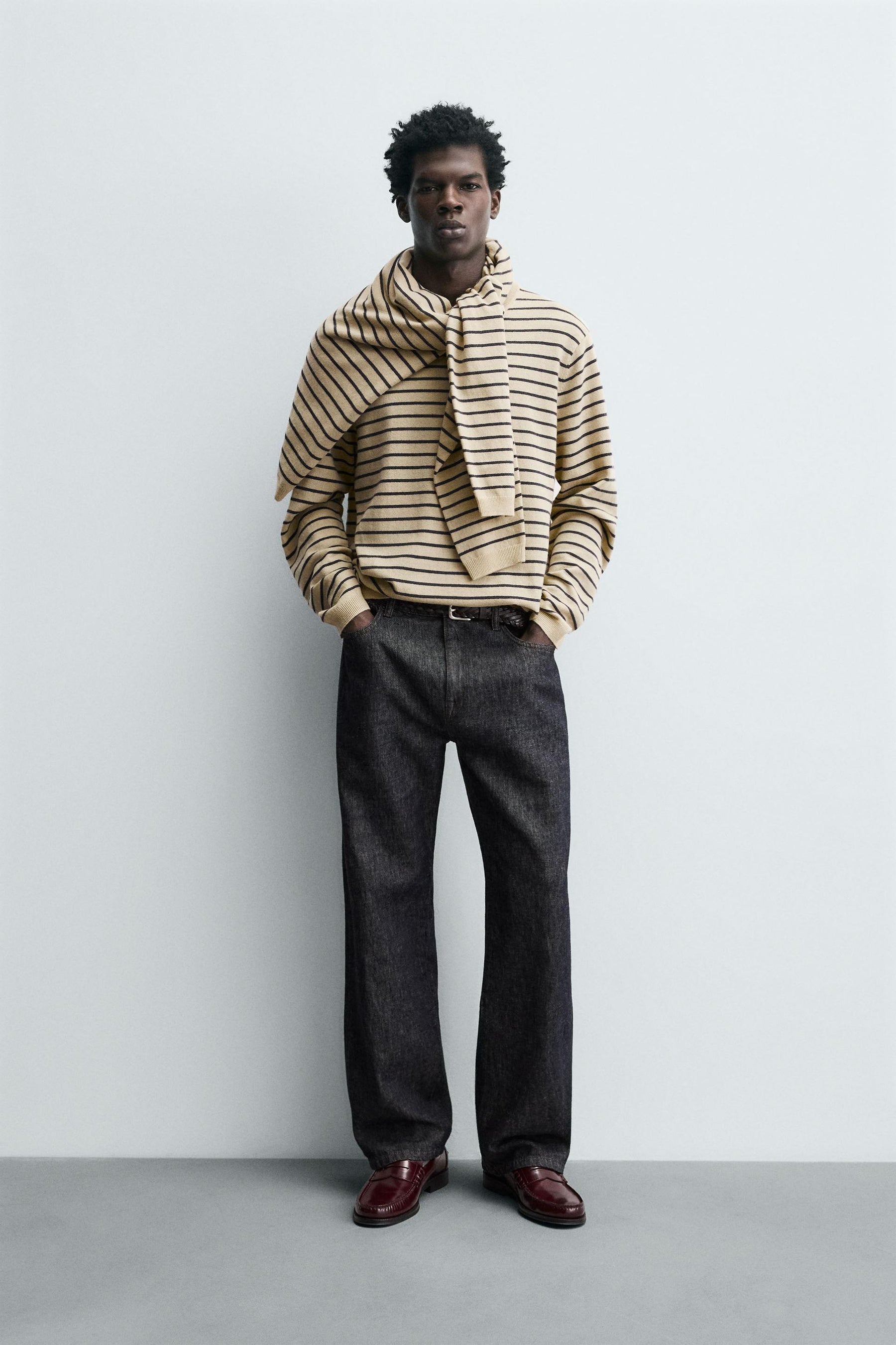 STRIPED WOOL BLEND JUMPER - Image 1