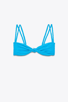 Bikini-Oberteil mit geflochtenen Trägern