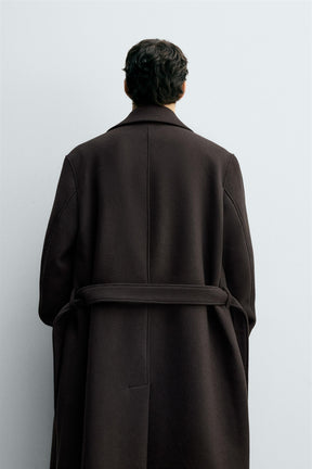 DOUBLE-BREASTED WOOL BLEND COAT WITH BELT - Image 3