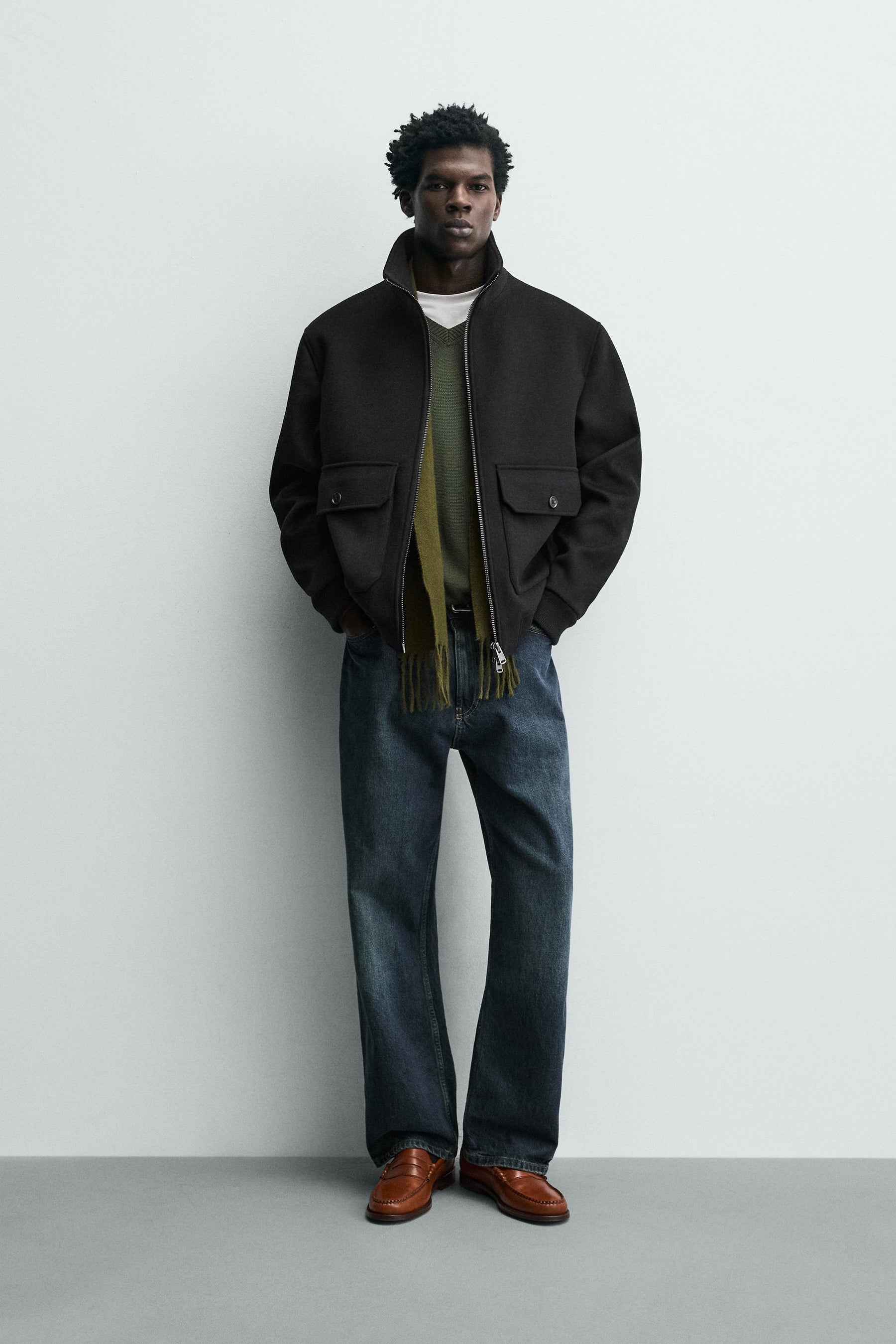 Normale Jacke mit Tasche