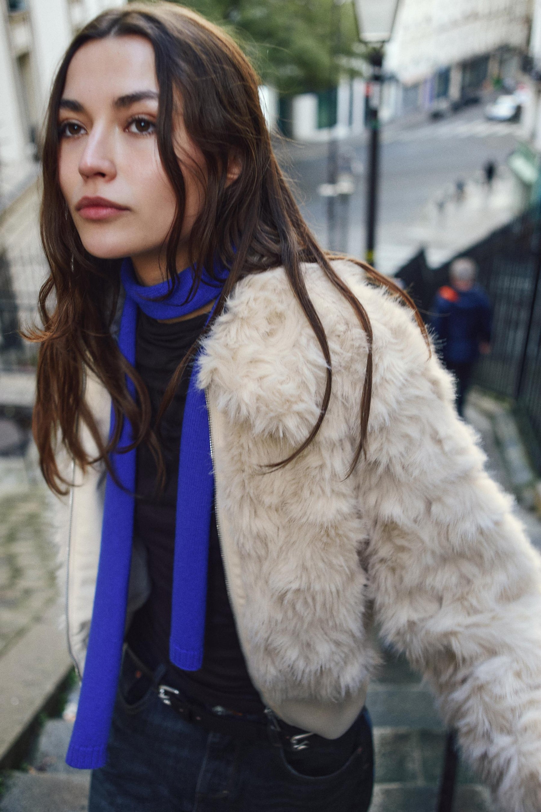 Bomberjacke aus Kunstpelz