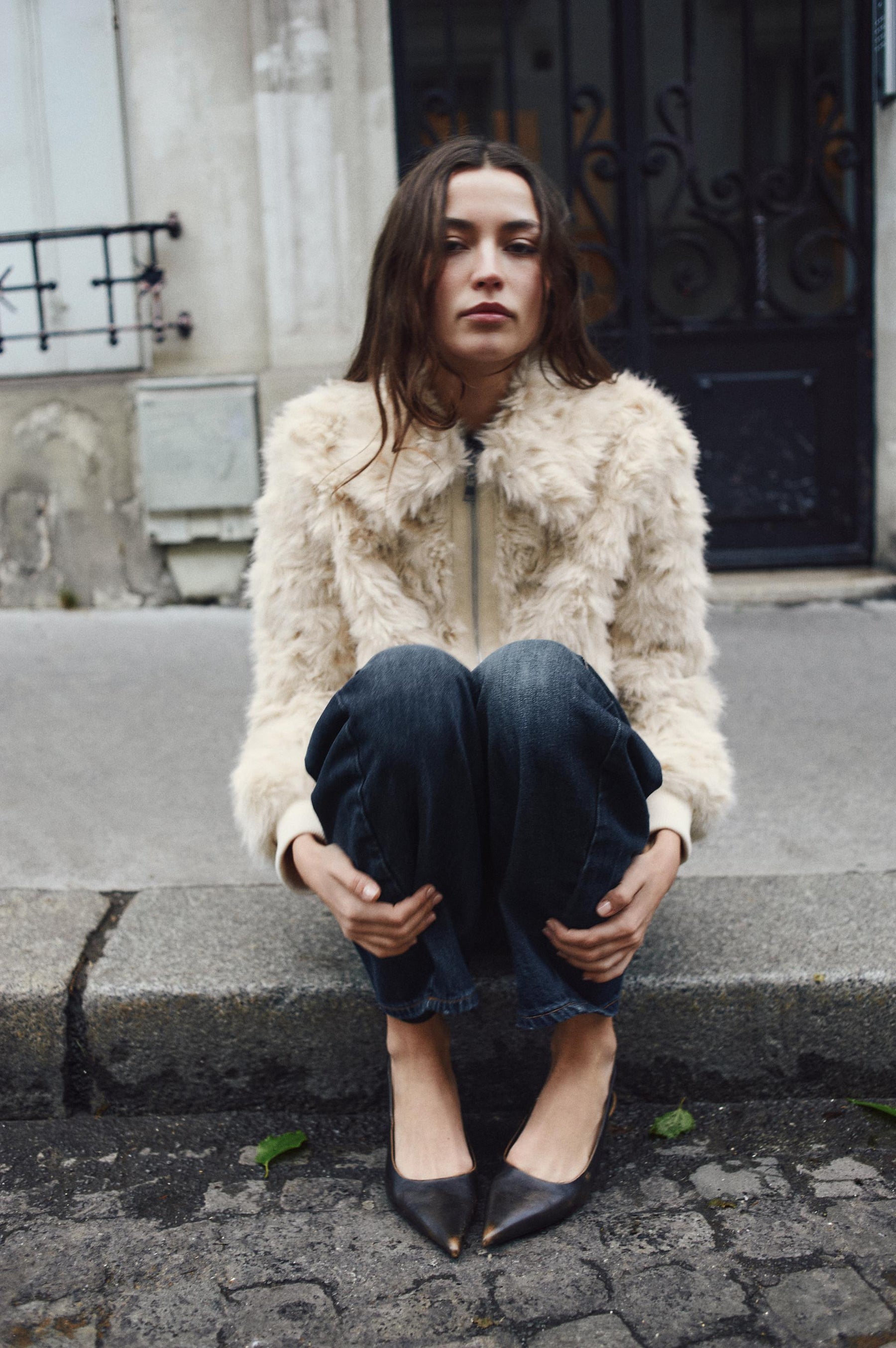 Bomberjacke aus Kunstpelz