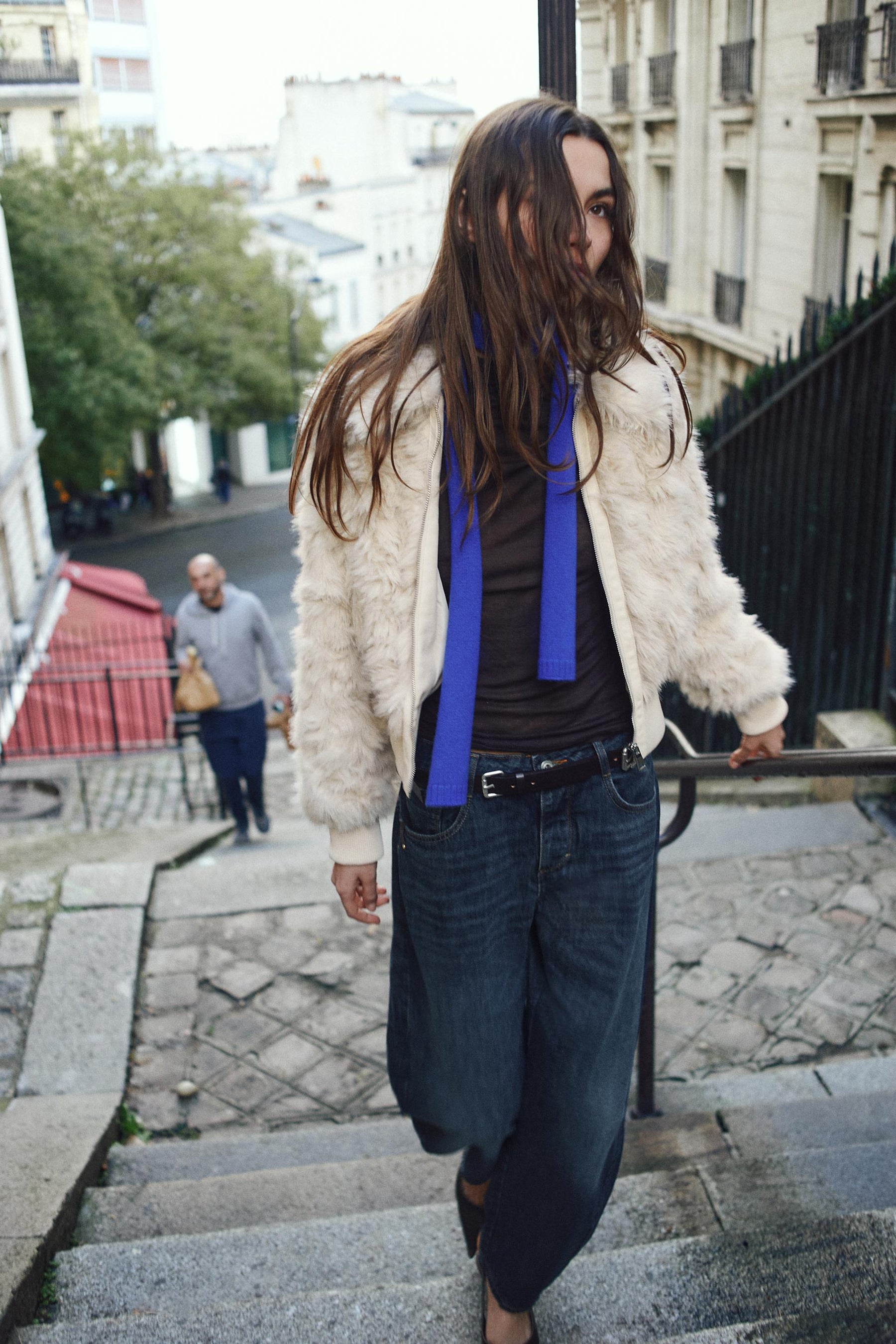 Bomberjacke aus Kunstpelz