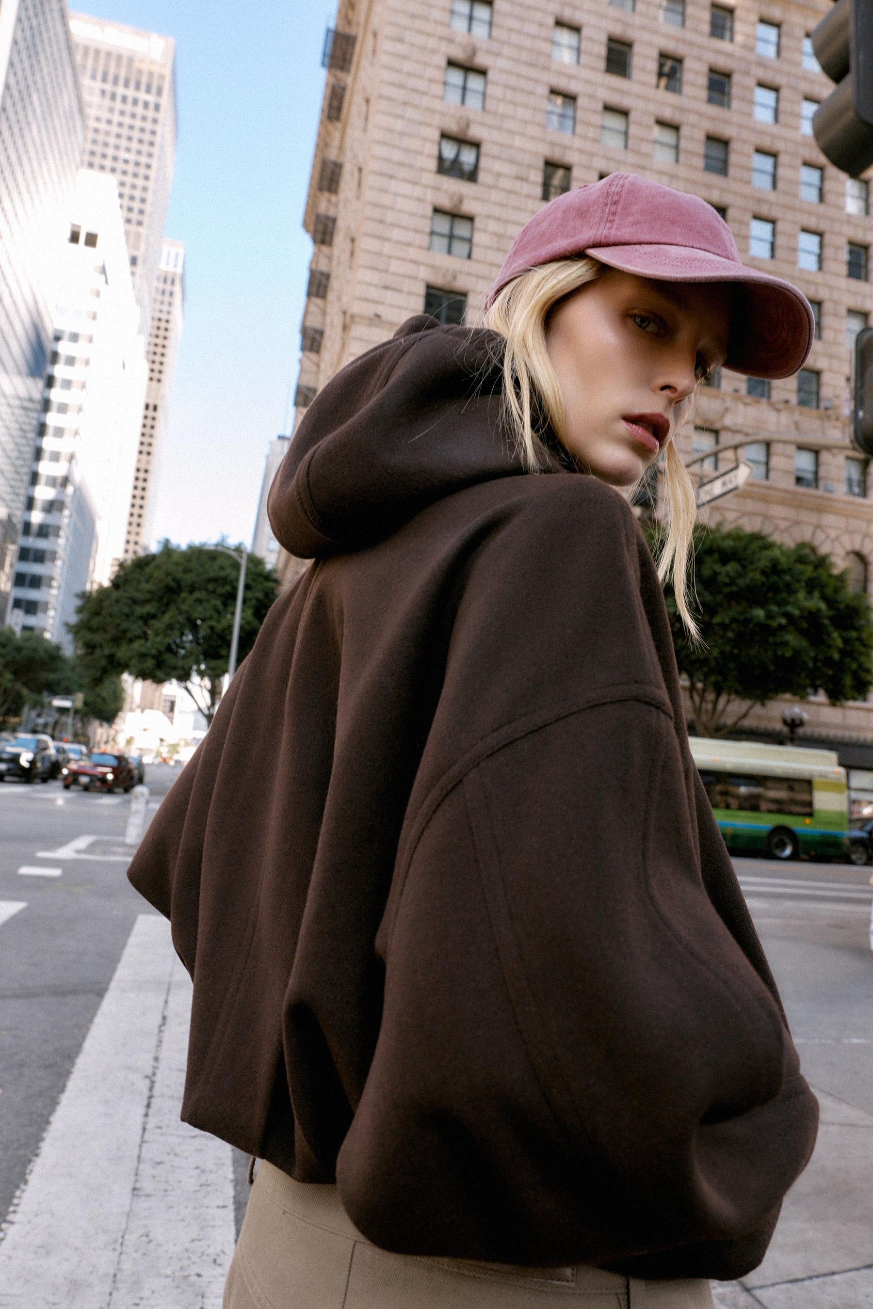 Oversized Bomberjacke mit Kapuze