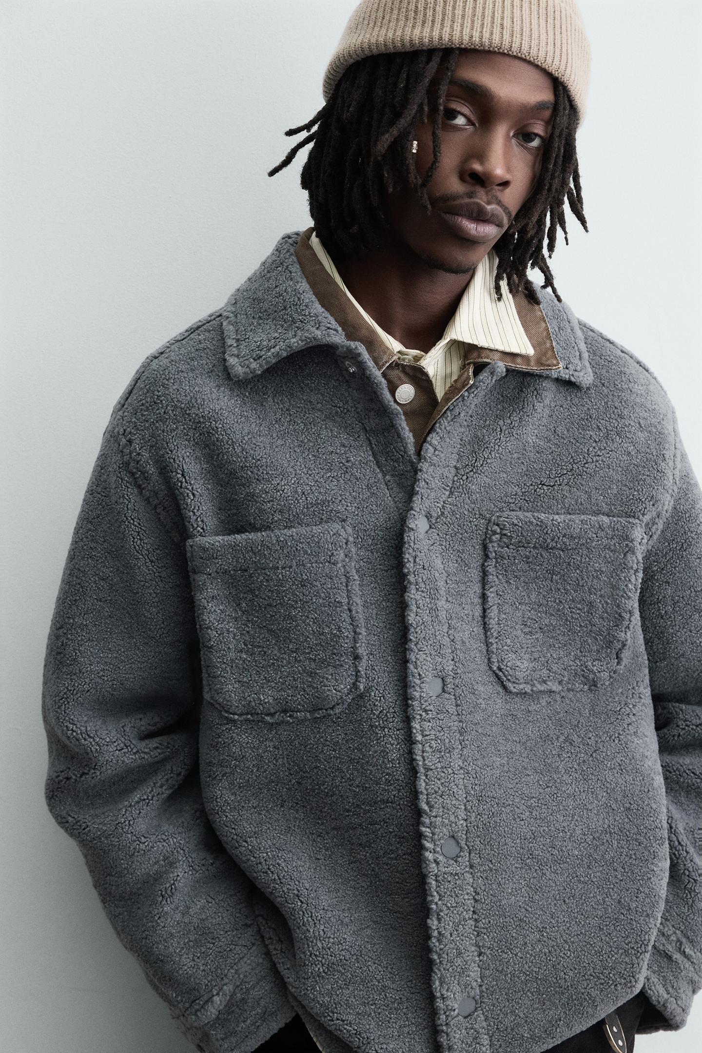 Sherpa-Taschen-Overshirt 