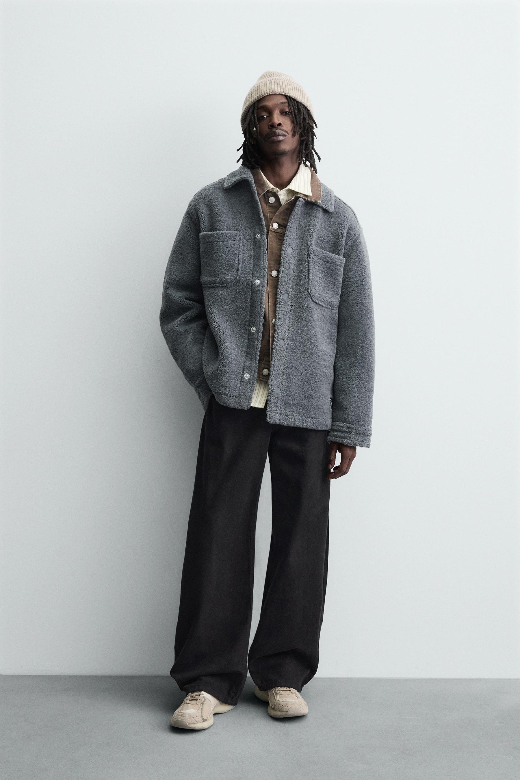 Sherpa-Taschen-Overshirt 