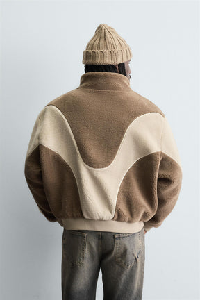 FAUX SHEARLING JACKET WITH CONTRAST TRIMS - Image 3