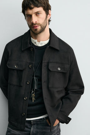 FAUX SUEDE OVERSHIRT - Image 5