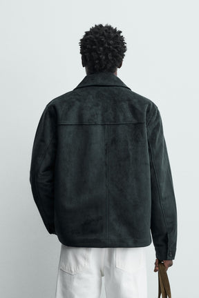 FAUX SUEDE OVERSHIRT - Image 2