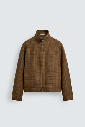 CHECK WOOL BLEND OVERSHIRT - Image 8