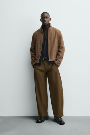 CHECK WOOL BLEND OVERSHIRT - Image 1