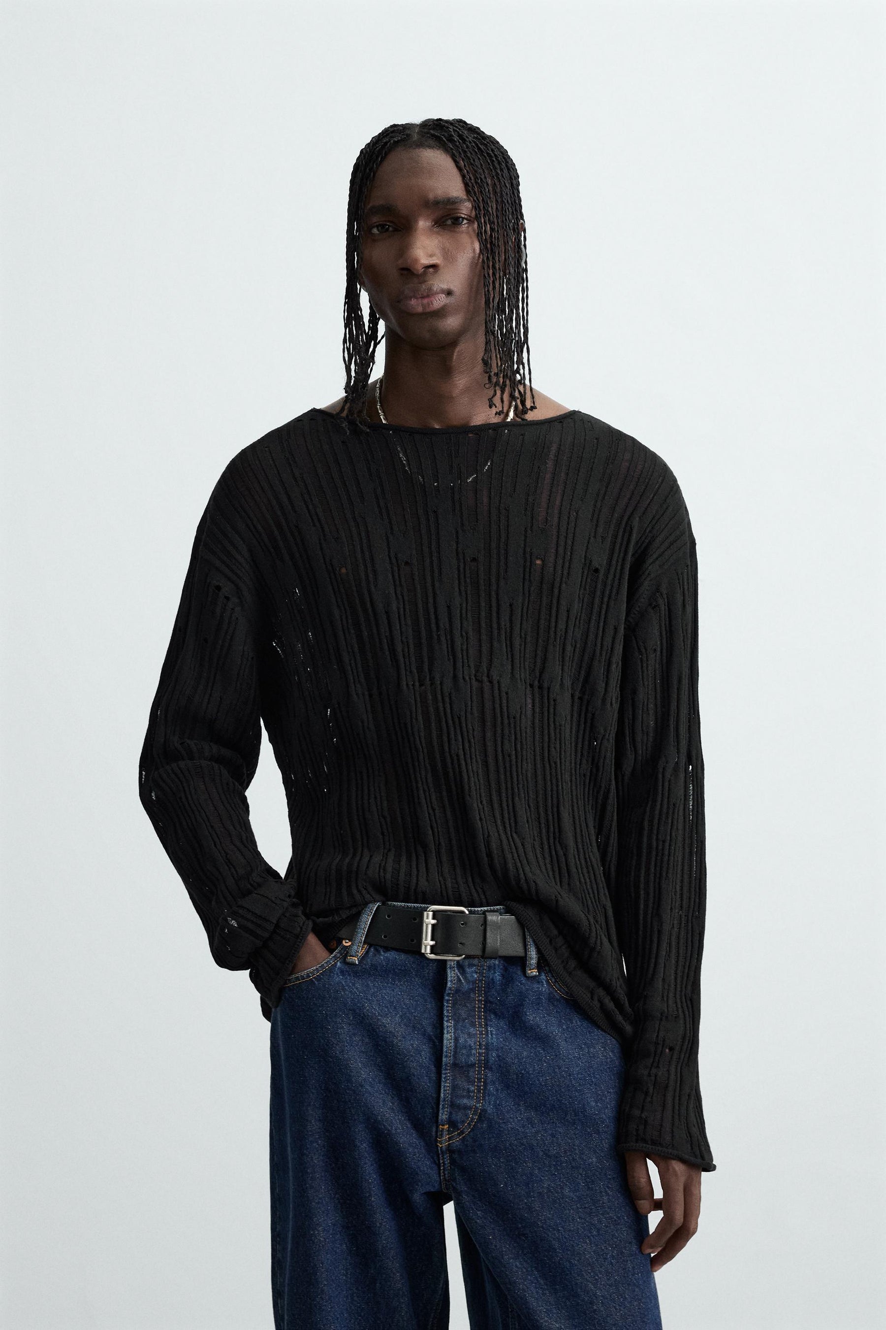 DECONSTRUCTED TEXTURED SWEATER - Image 2