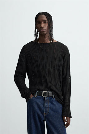 DECONSTRUCTED TEXTURED SWEATER - Image 2