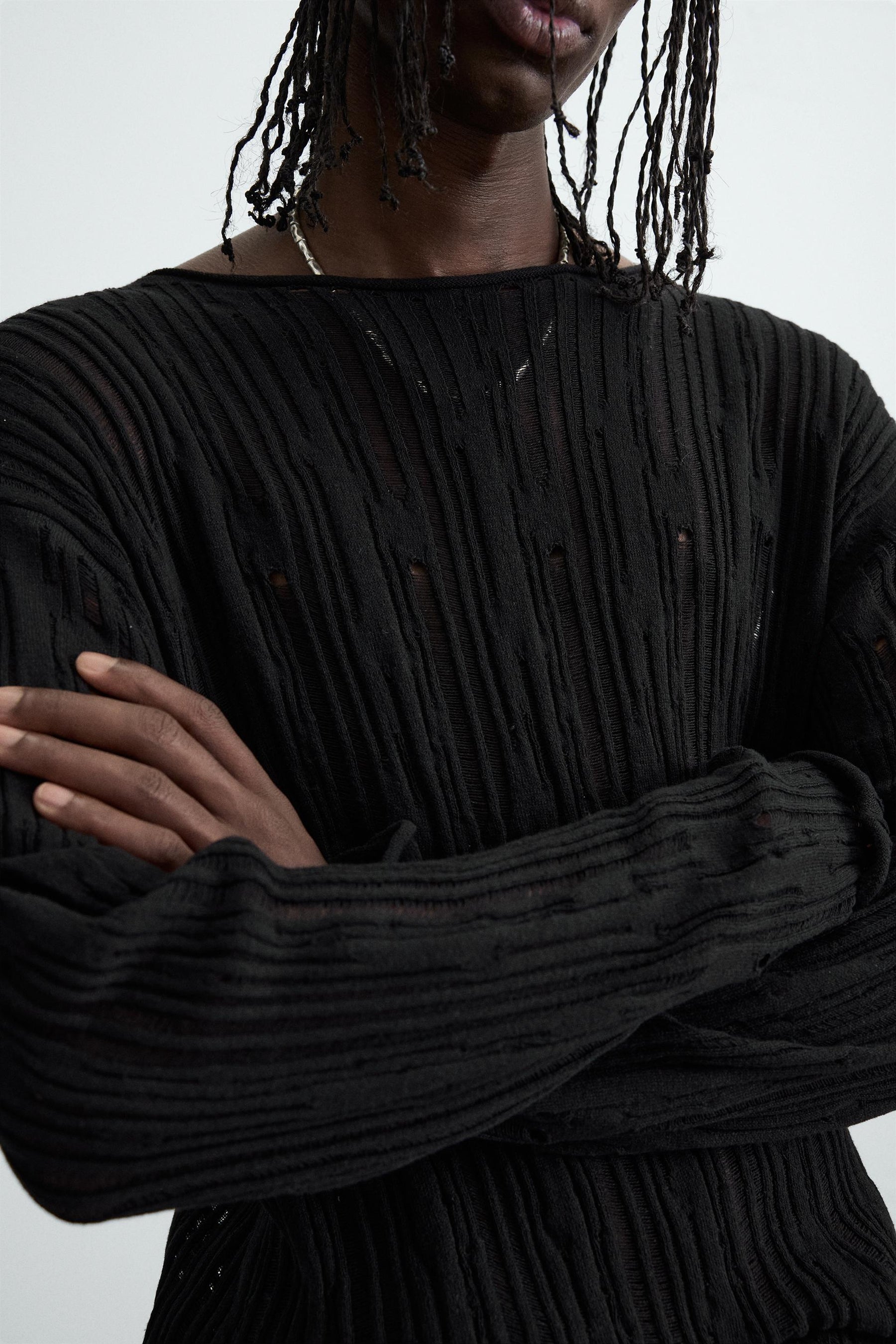 DECONSTRUCTED TEXTURED SWEATER - Image 5