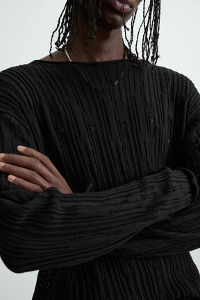 DECONSTRUCTED TEXTURED SWEATER - Image 5