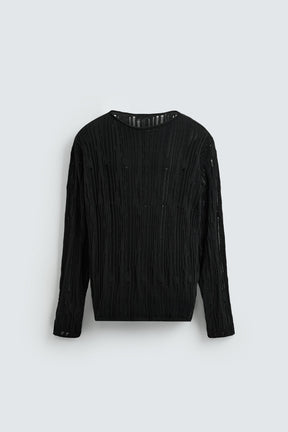 DECONSTRUCTED TEXTURED SWEATER - Image 7