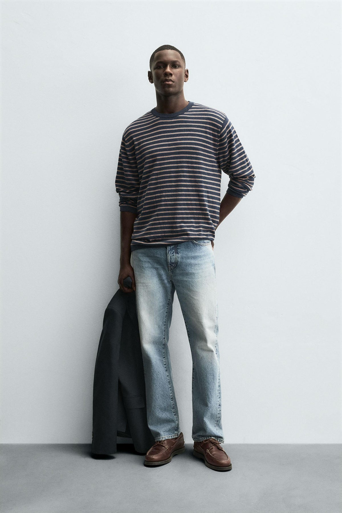 STRIPED JACQUARD SWEATER - Image 1