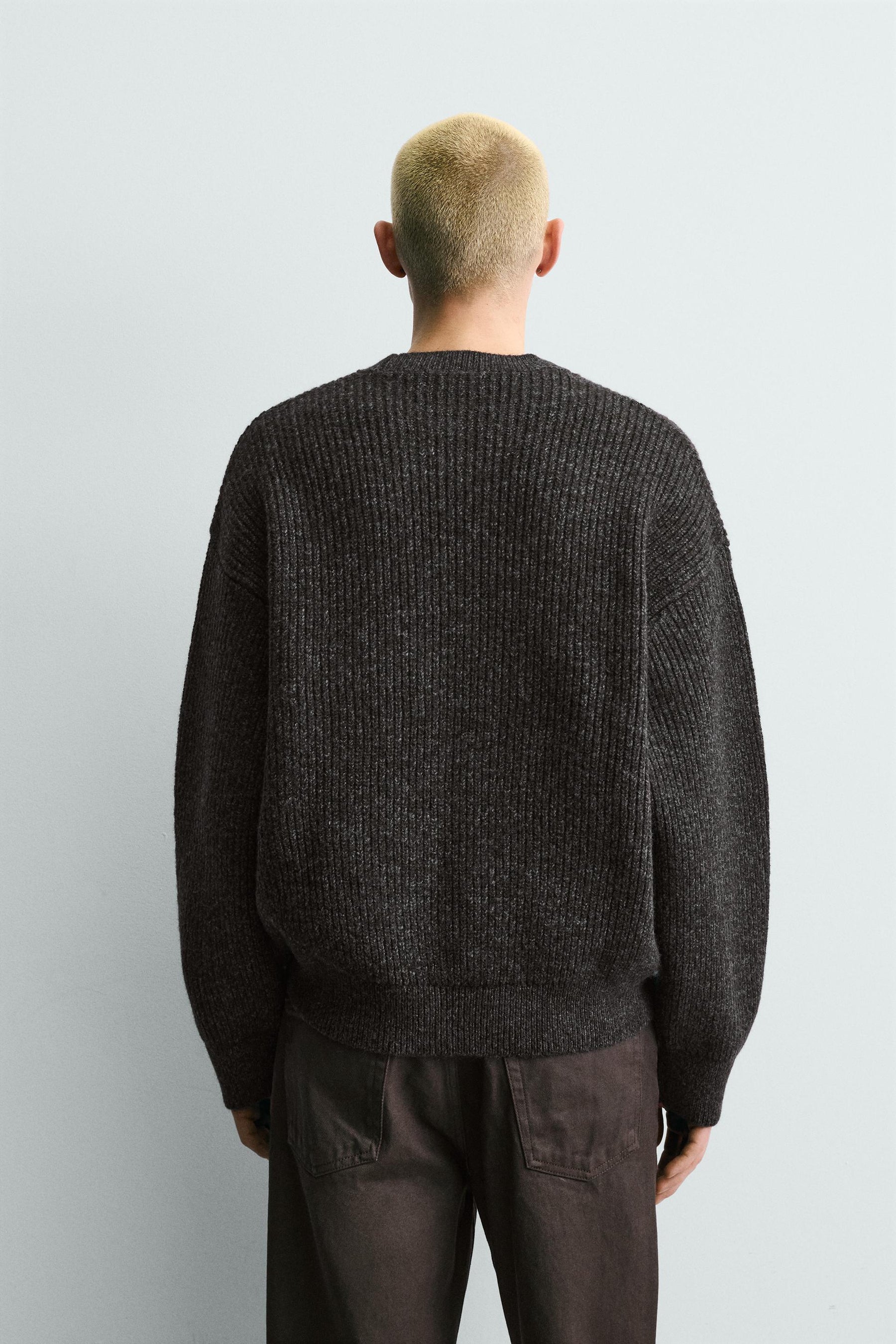 Strukturierter Strickpullover