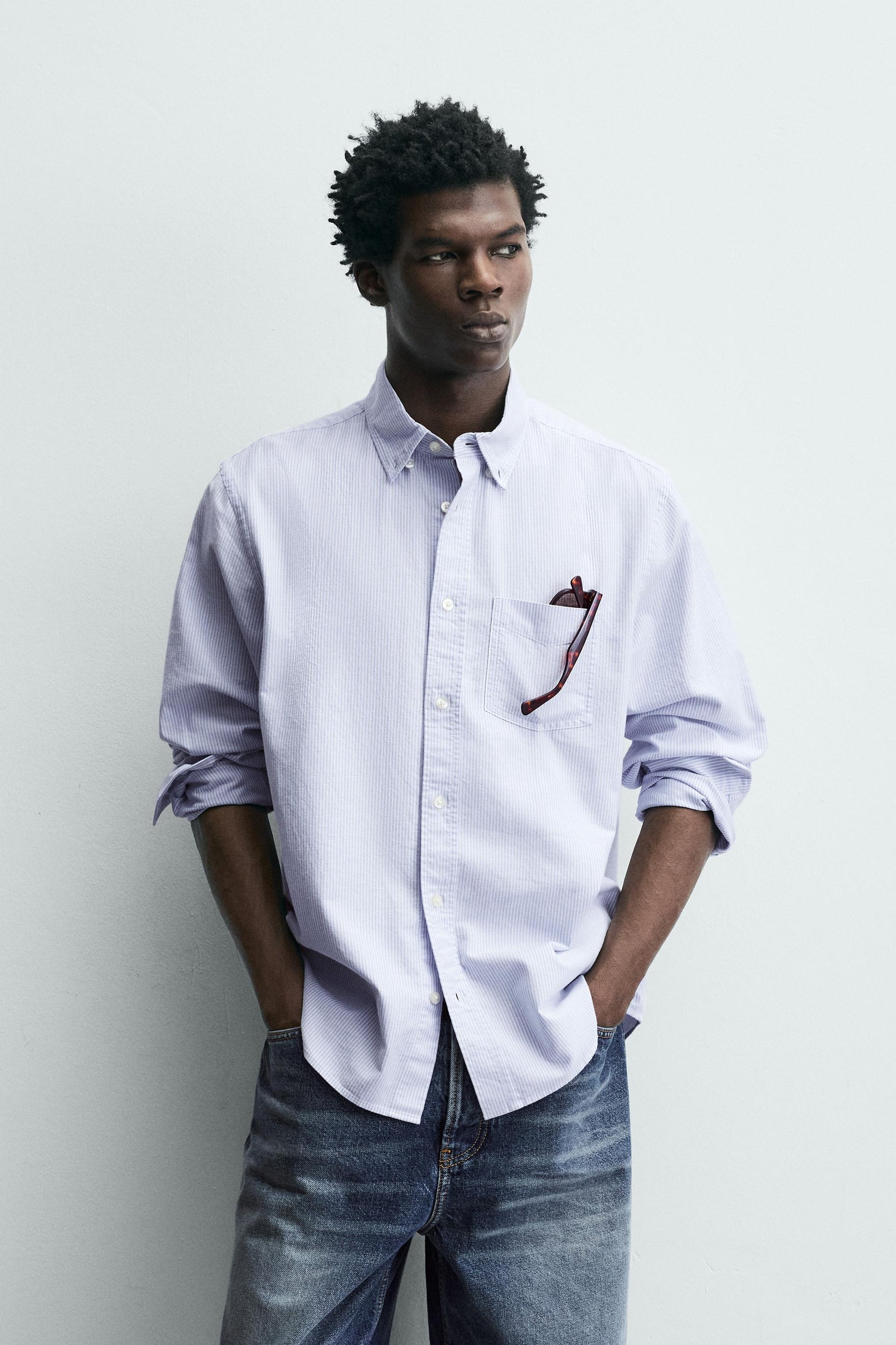 Strukturiertes Oxford-Hemd