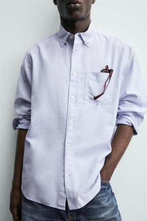 Strukturiertes Oxford-Hemd