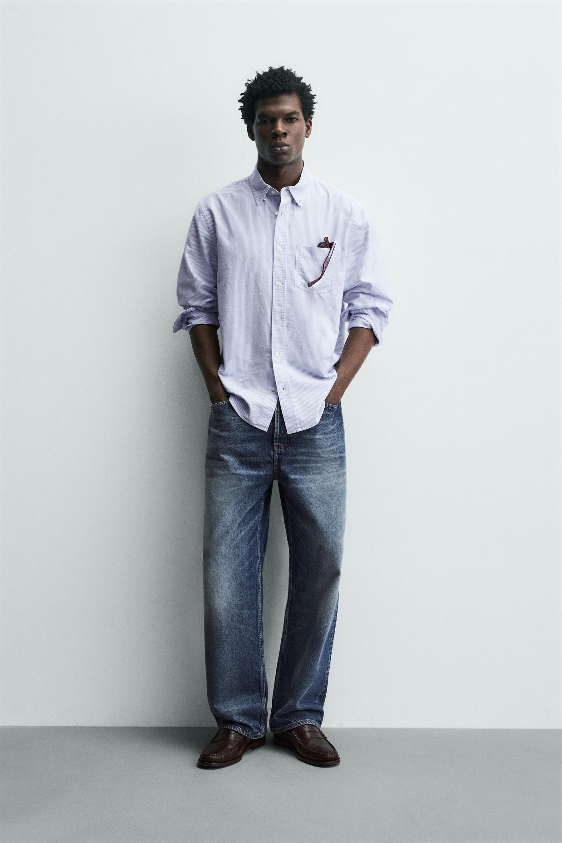 Strukturiertes Oxford-Hemd