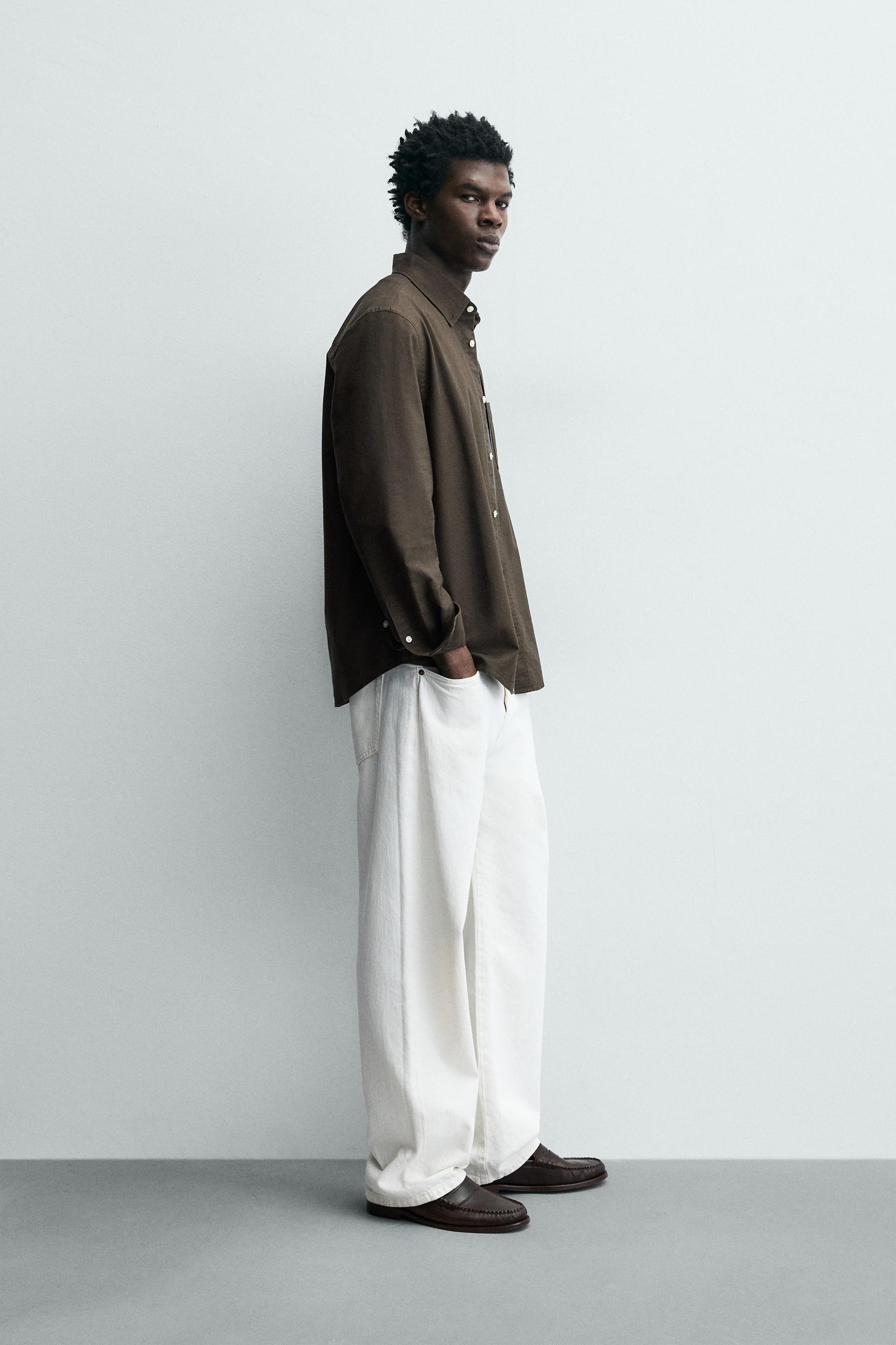 Strukturiertes Oxford-Hemd