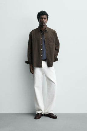 Strukturiertes Oxford-Hemd